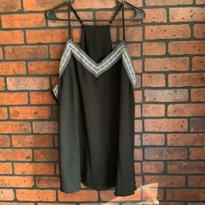 Black camisole with pattern